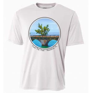 Fred The Tree Marathon Fl 7 Mile Bridge Tree Of Hope Cooling Performance Crew T-Shirt