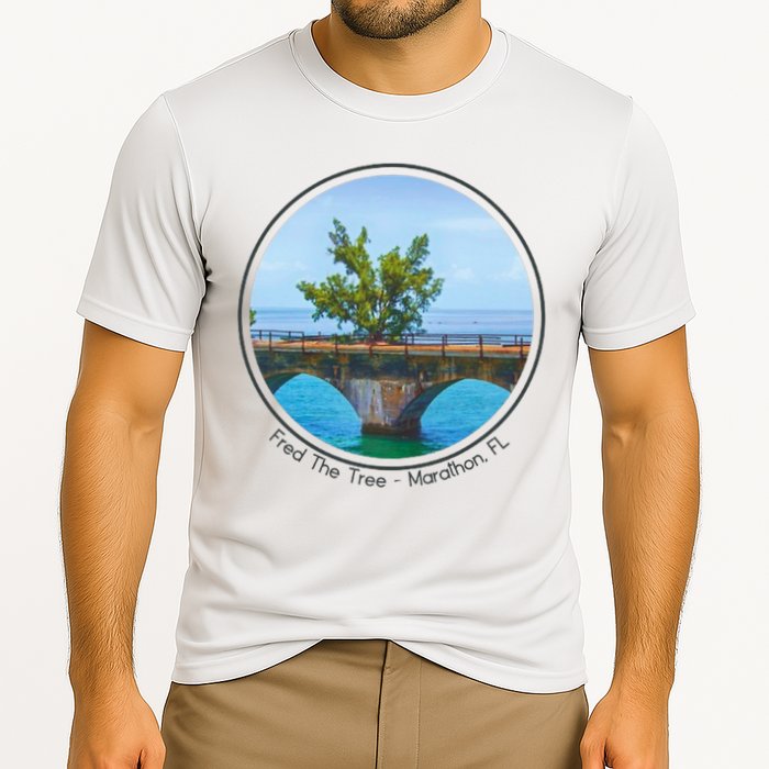 Fred The Tree Marathon Fl 7 Mile Bridge Tree Of Hope Performance Shirt