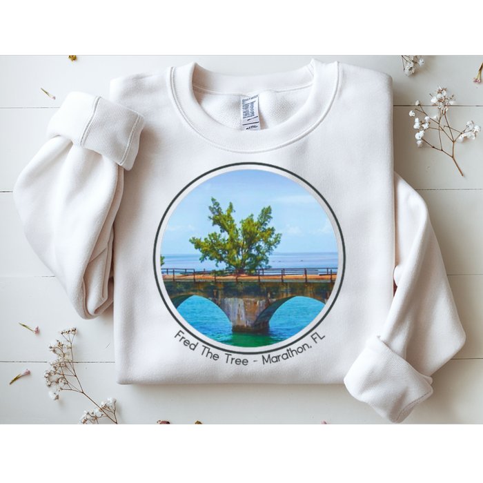 Fred The Tree Marathon Fl 7 Mile Bridge Tree Of Hope Sweatshirt