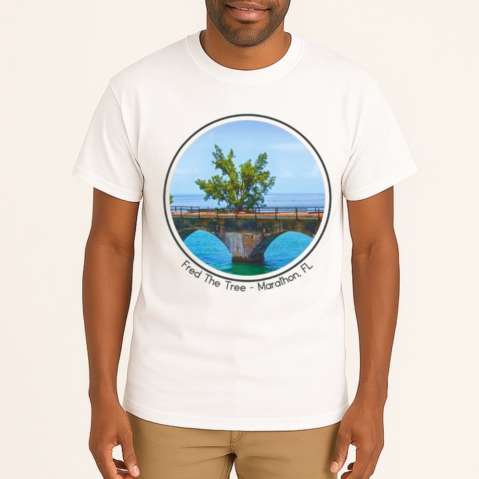 Fred The Tree Marathon Fl 7 Mile Bridge Tree Of Hope Tall T-Shirt