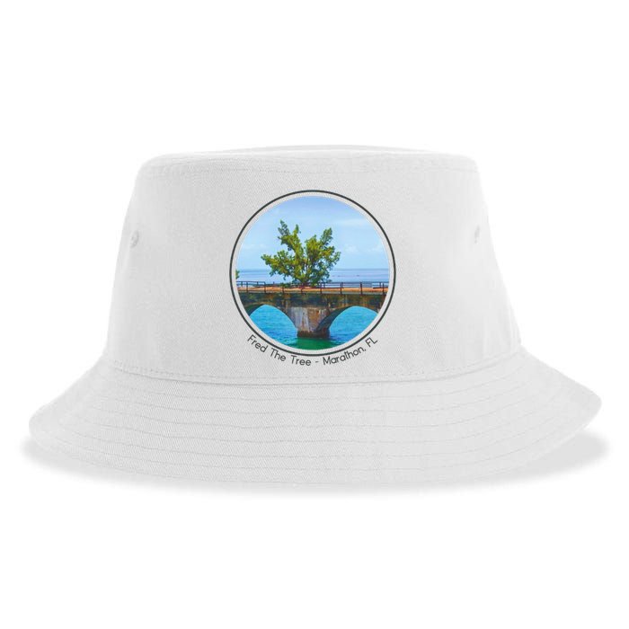 Fred The Tree Marathon Fl 7 Mile Bridge Tree Of Hope Sustainable Bucket Hat