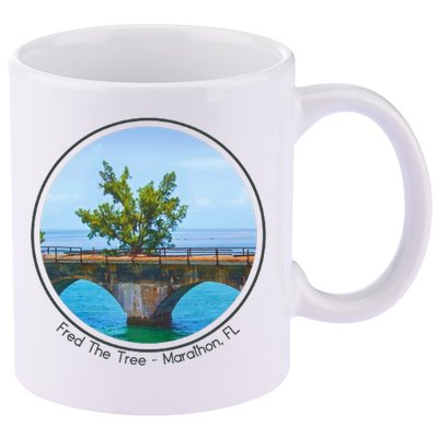 Fred The Tree Marathon Fl 7 Mile Bridge Tree Of Hope 11oz C Handle Ceramic Mug