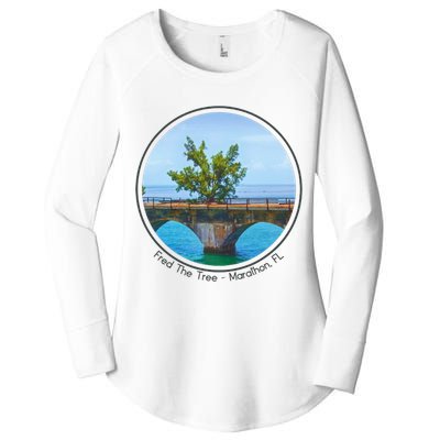 Fred The Tree Marathon Fl 7 Mile Bridge Tree Of Hope Women's Perfect Tri Tunic Long Sleeve Shirt