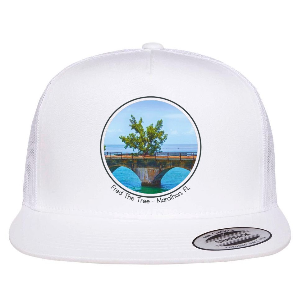 Fred The Tree Marathon Fl 7 Mile Bridge Tree Of Hope Flatbill Hat