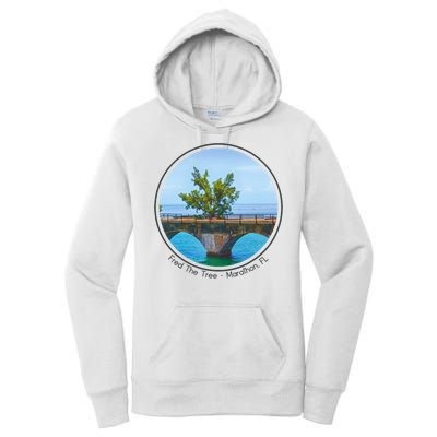 Fred The Tree Marathon Fl 7 Mile Bridge Tree Of Hope Women's Pullover Hoodie