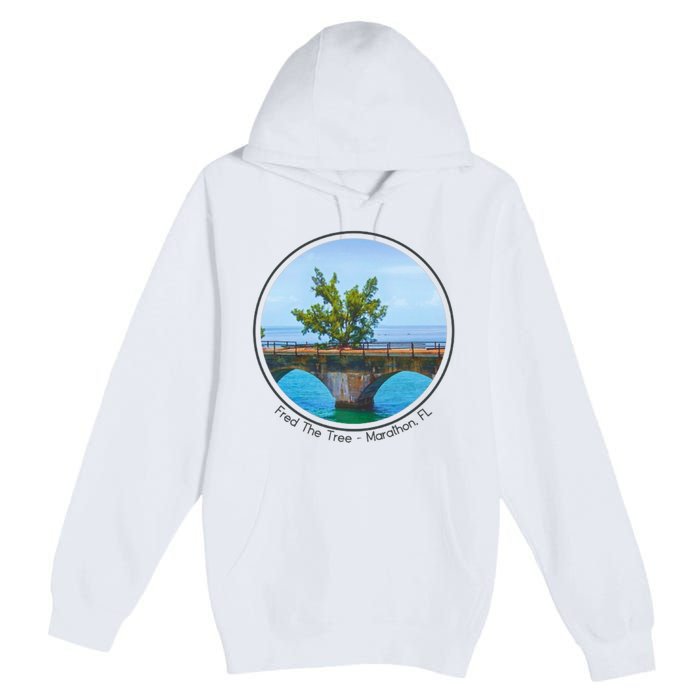 Fred The Tree Marathon Fl 7 Mile Bridge Tree Of Hope Premium Pullover Hoodie