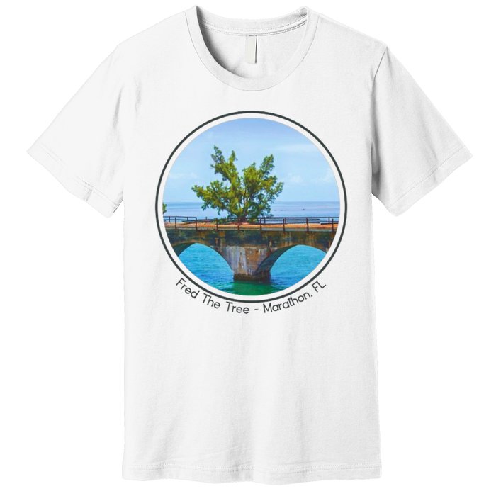 Fred The Tree Marathon Fl 7 Mile Bridge Tree Of Hope Premium T-Shirt