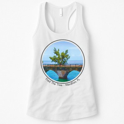 Fred The Tree Marathon Fl 7 Mile Bridge Tree Of Hope Womens Tank Top
