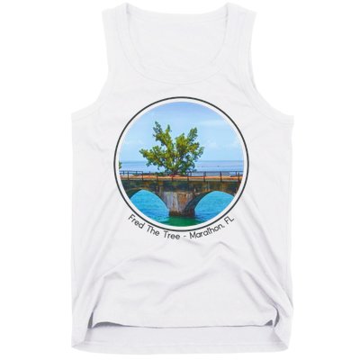 Fred The Tree Marathon Fl 7 Mile Bridge Tree Of Hope Tank Top