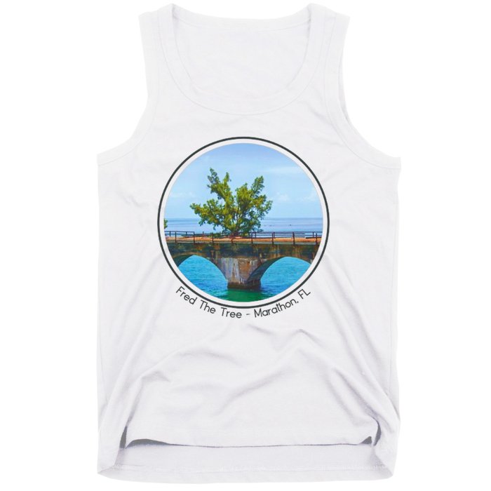 Fred The Tree Marathon Fl 7 Mile Bridge Tree Of Hope Tank Top