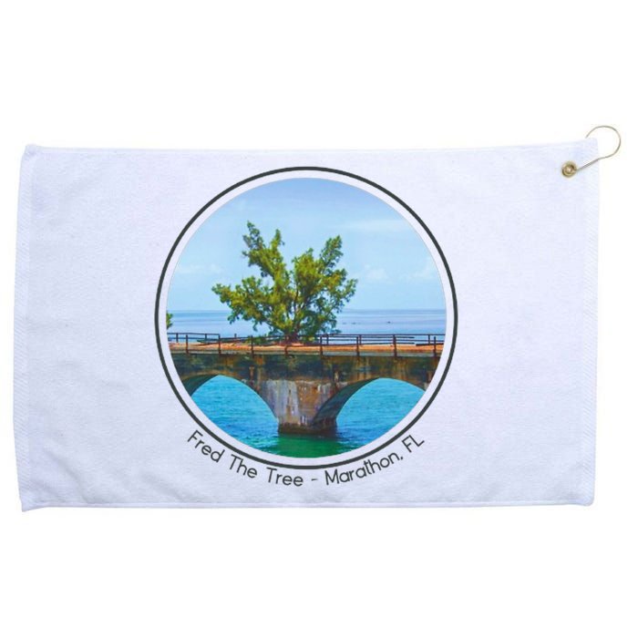 Fred The Tree Marathon Fl 7 Mile Bridge Tree Of Hope Grommeted Golf Towel