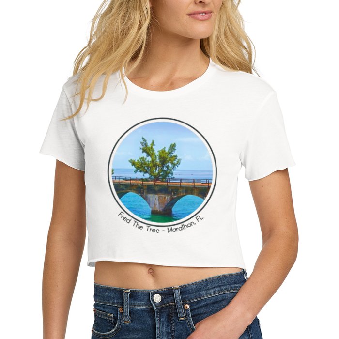 Fred The Tree Marathon Fl 7 Mile Bridge Tree Of Hope Crop Top