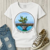 Fred The Tree Marathon Fl 7 Mile Bridge Tree Of Hope Womens T-Shirt