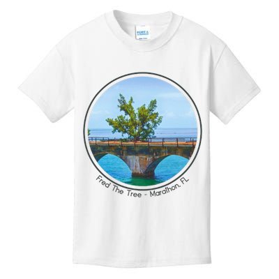 Fred The Tree Marathon Fl 7 Mile Bridge Tree Of Hope Kids T-Shirt