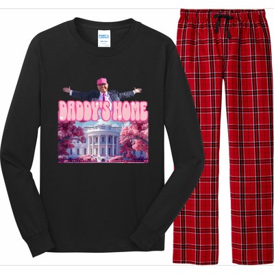 Funny Trump Take America Back DaddyS Home Trump Pink 2024 Long Sleeve Pajama Set