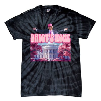 Funny Trump Take America Back DaddyS Home Trump Pink 2024 Tie-Dye T-Shirt