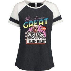 Funny Trump Take America Back DaddyS Home Trump Pink 2024 Enza Ladies Jersey Colorblock Tee