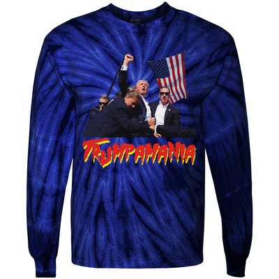 Funny Trump Trumpamania Trump Wrestling Meme Fake News Trumpamania Tie-Dye Long Sleeve Shirt