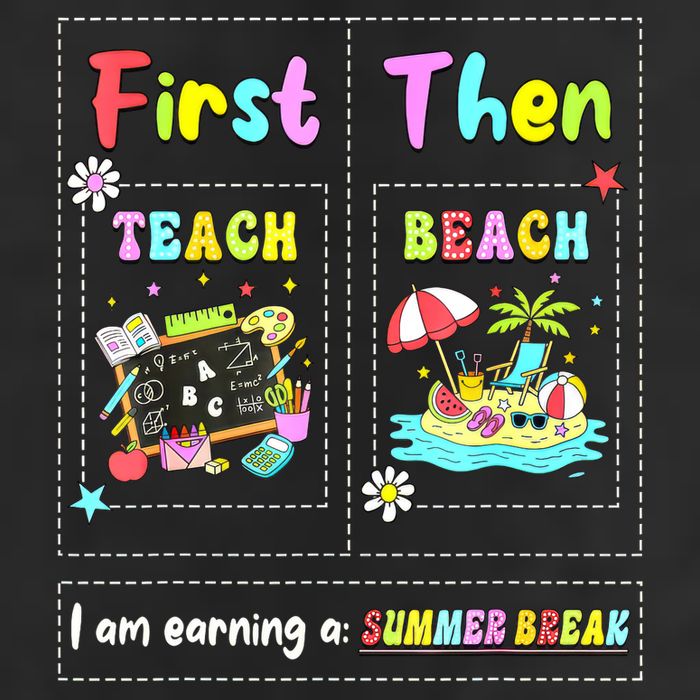 First Teach Then Beach I Am Earning A Summer Break Teacher Cool Comfort Performance Bucket Hat