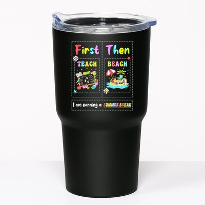 First Teach Then Beach I Am Earning A Summer Break Teacher Tumbler