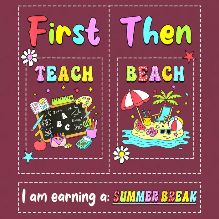 First Teach Then Beach I Am Earning A Summer Break Teacher 16oz Travel Tumbler