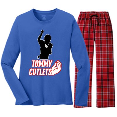 Football Td Tommy Cutlets Diamond Chain New York Italian Women's Long Sleeve Flannel Pajama Set 