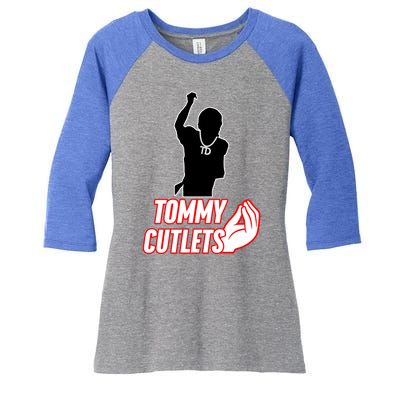 Football Td Tommy Cutlets Diamond Chain New York Italian Women's Tri-Blend 3/4-Sleeve Raglan Shirt