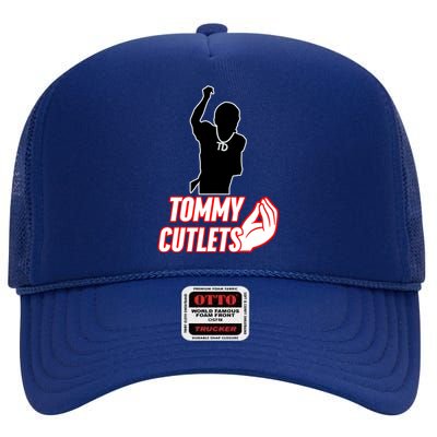 Football Td Tommy Cutlets Diamond Chain New York Italian High Crown Mesh Back Trucker Hat