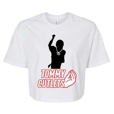 Football Td Tommy Cutlets Diamond Chain New York Italian Bella+Canvas Jersey Crop Tee