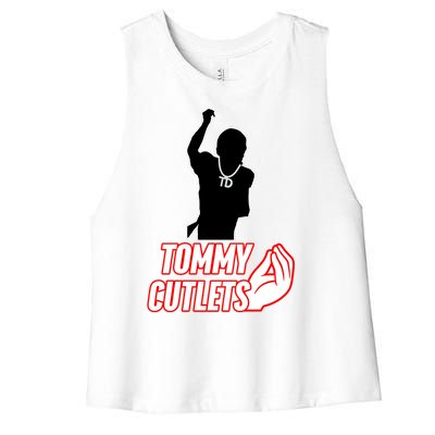 Football Td Tommy Cutlets Diamond Chain New York Italian Women's Racerback Cropped Tank