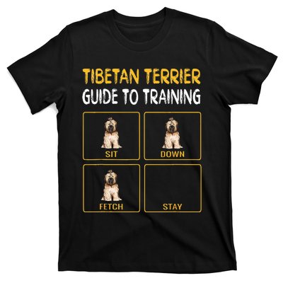 Funny Tibetan Terrier Guide To Training Dog Obedience T-Shirt