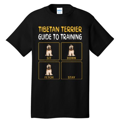 Funny Tibetan Terrier Guide To Training Dog Obedience Tall T-Shirt