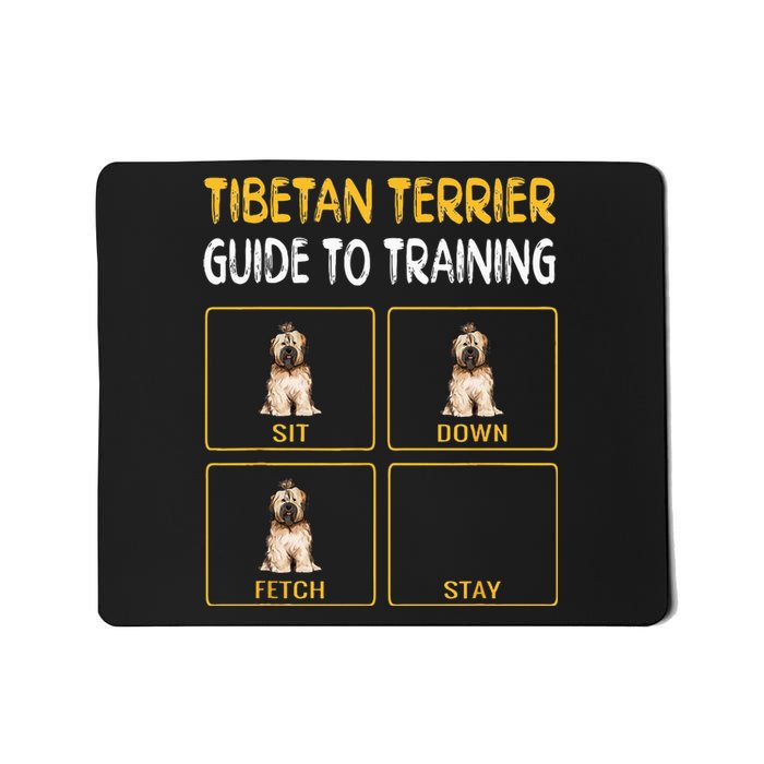 Funny Tibetan Terrier Guide To Training Dog Obedience Mousepad