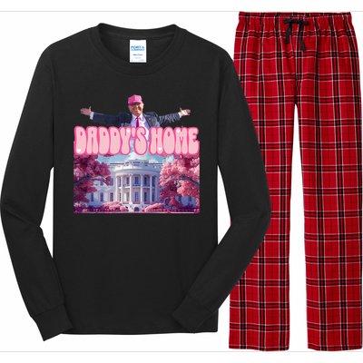 Funny Trump Take America Back DaddyS Home Trump Pink Long Sleeve Pajama Set