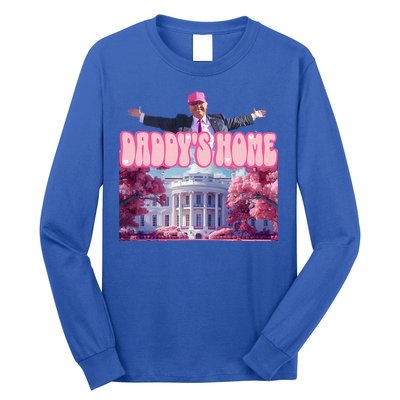 Funny Trump Take America Back DaddyS Home Trump Pink Long Sleeve Shirt