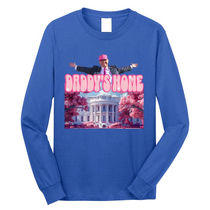 Funny Trump Take America Back DaddyS Home Trump Pink Long Sleeve Shirt