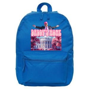 Funny Trump Take America Back DaddyS Home Trump Pink 16 in Basic Backpack