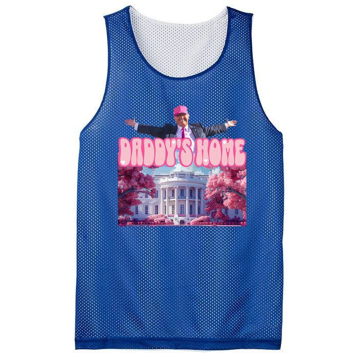 Funny Trump Take America Back DaddyS Home Trump Pink Mesh Reversible Basketball Jersey Tank