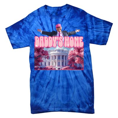 Funny Trump Take America Back DaddyS Home Trump Pink Tie-Dye T-Shirt