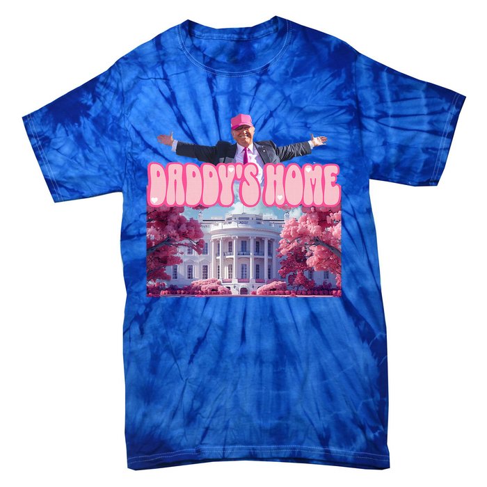 Funny Trump Take America Back DaddyS Home Trump Pink Tie-Dye T-Shirt