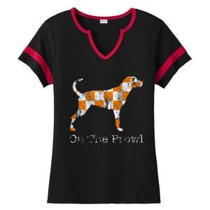 Funny Tennessee Tn Hound On The Prowl Vol Dog Knoxville Fan Game Gift Ladies Halftime Notch Neck Tee