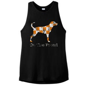 Funny Tennessee Tn Hound On The Prowl Vol Dog Knoxville Fan Game Gift Ladies PosiCharge Tri-Blend Wicking Tank