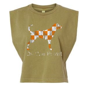 Funny Tennessee Tn Hound On The Prowl Vol Dog Knoxville Fan Game Gift Garment-Dyed Women's Muscle Tee