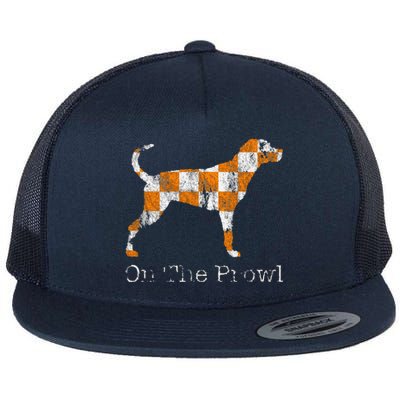 Funny Tennessee Tn Hound On The Prowl Vol Dog Knoxville Fan Game Gift Flat Bill Trucker Hat