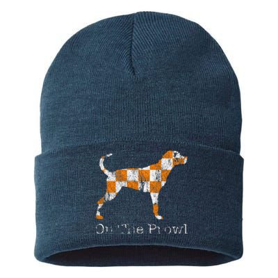 Funny Tennessee Tn Hound On The Prowl Vol Dog Knoxville Fan Game Gift Sustainable Knit Beanie