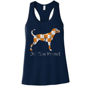 Funny Tennessee Tn Hound On The Prowl Vol Dog Knoxville Fan Game Gift Women's Racerback Tank