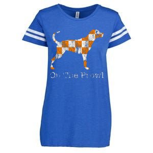 Funny Tennessee Tn Hound On The Prowl Vol Dog Knoxville Fan Game Gift Enza Ladies Jersey Football T-Shirt