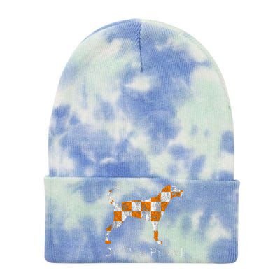 Funny Tennessee Tn Hound On The Prowl Vol Dog Knoxville Fan Game Gift Tie Dye 12in Knit Beanie