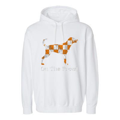 Funny Tennessee Tn Hound On The Prowl Vol Dog Knoxville Fan Game Gift Garment-Dyed Fleece Hoodie