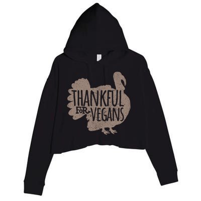 Funny Turkey Thankful For Vegans Vegan Vegetarian Vegetables Gift Crop Fleece Hoodie